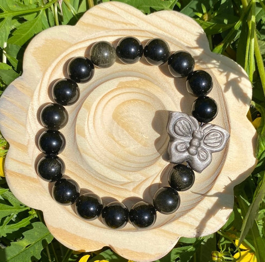 Butterfly Silver Obsidian